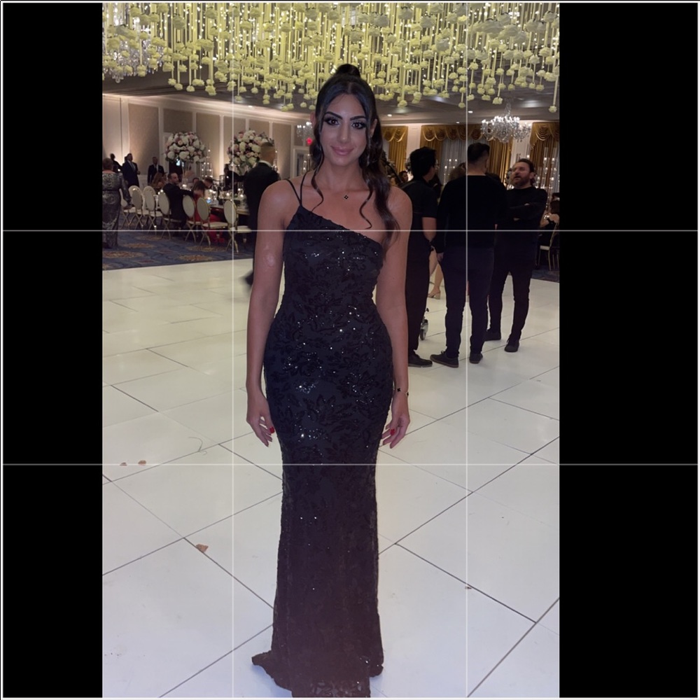 Black sequence dress